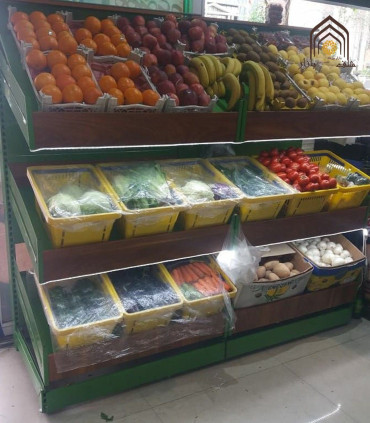 قفسه فلزی میوه فروشگاهی سامان انبار شرق طوس مشبک - 6