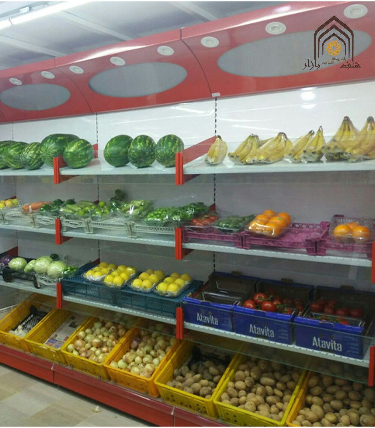 قفسه فلزی میوه فروشگاهی سامان انبار شرق طوس مشبک - 7